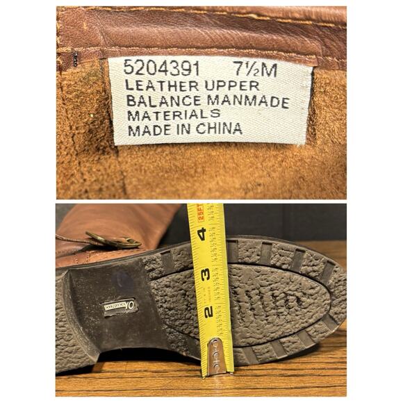 Civico 10 Brown Leather Mid Calf Engineer Biker Boots Women’s 7.5 - Picture 5 of 8